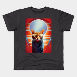 Futuristic Cat Kids T-Shirt